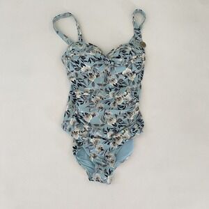NipTuck‎ Louise 8 Boho Breeze Twist front floral blue One piece Swimsuit NWT NEW